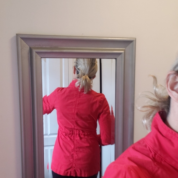 Twill Utility Jacket- Red - Picture 4 of 9